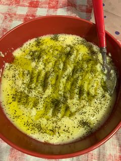 صورة لوصفة بطاطا مهروسة متبّلة