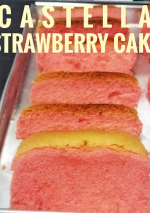 Foto resep Castella strawberry cake