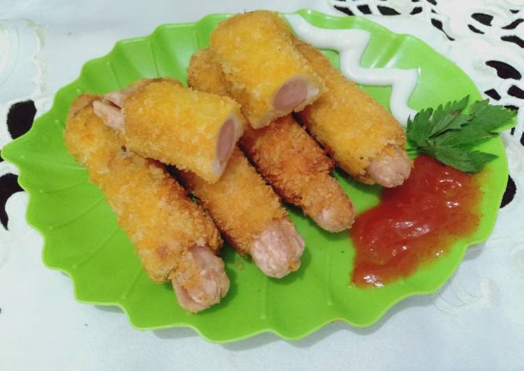 Risol roti tawar sosis