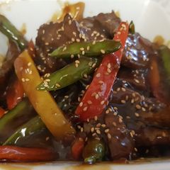 A picture of Sweet & Sticky Beef Strips 😀.