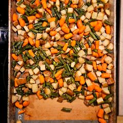 A picture of Roasted veggies.