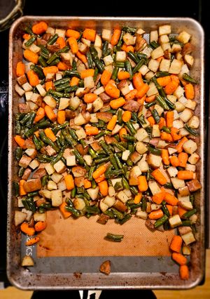 A picture of Roasted veggies.