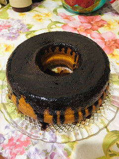 Una foto de Torta de zanahoria con cobertura de chocolate