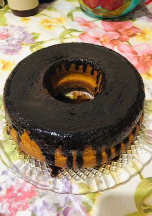 Una foto de Torta de zanahoria con cobertura de chocolate