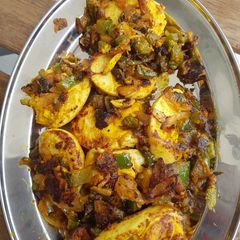 A picture of Egg capsicum roast.