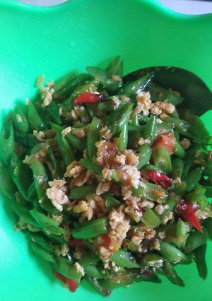 Foto resep Buncis dan orek telor