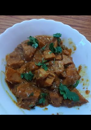 A picture of Jackfruit ki sabji.