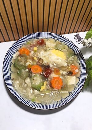 Foto resep Sop Oyong Bihun Wortel Tahu dan Telur