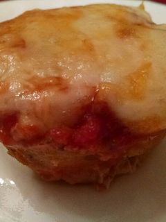 A picture of Turkey Meatloaf Pizza Muffins.