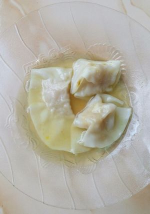 Foto resep Pangsit ayam rebus