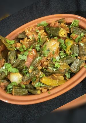 A picture of Bhindi Do Pyaza.