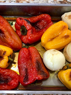 Una foto de Pimientos asados