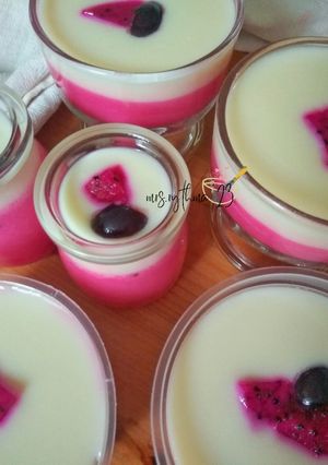 Foto resep Puding Vla Susu Buah Naga