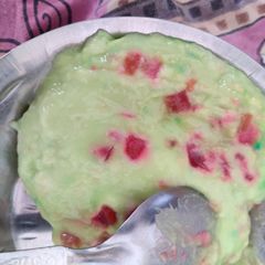 A picture of Tuti fruti pudding.