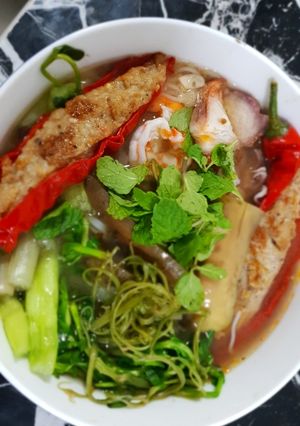 Hình của món Bún mắm miền Tây.