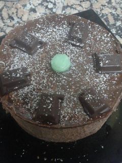 Una foto de Mousse de chocolate y menta