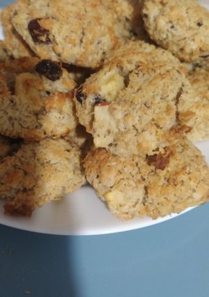 Una foto de Galletas de coco y manzana