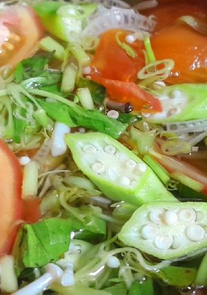 Hình của món Canh chua chay đơn giản.