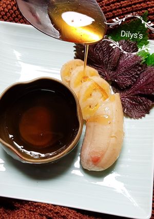 Hình của món Chuối nướng mật ong.