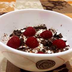 Una foto de Yogurt con frambuesa