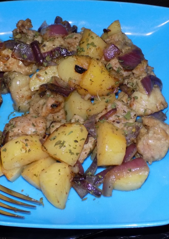 Una foto de Mollejas a la sidra, en wok