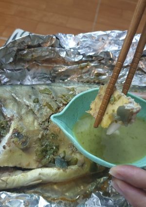 Hình của món Cá chim nướng giấy bạc.