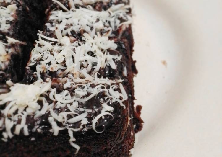 Resep Chocolate Cake (Eggless, no mixer, no bake) Anti Gagal