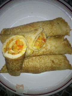 A picture of Pancake rolls.