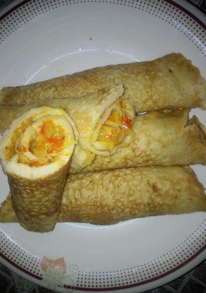 A picture of Pancake rolls.