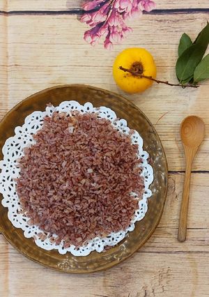 Hình của món Cơm rang bột khoai lang tím.