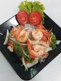 ยำวุ้นเส้นกุ้งสด