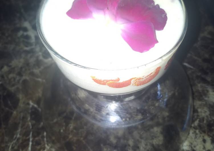 Chenna payesh with rose flavour