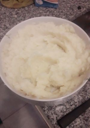 Una foto de Puré de papa cremoso