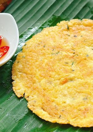 Hình của món Trứng chiên chay.