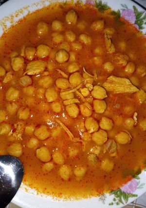 عکسی از دستور خوراک مرغ و نخود