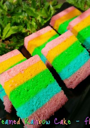 Foto resep Steamed 🛀 Rainbow Cake - FLo