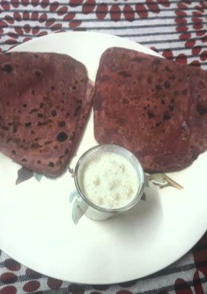 A picture of Beetroot Parantha.