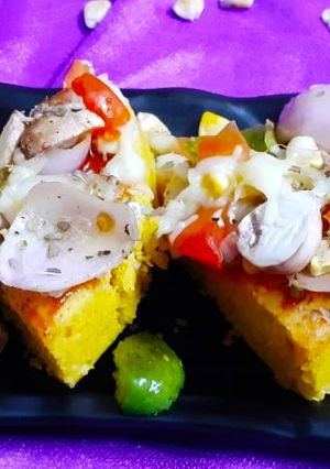 A picture of Pizza Dhokla.