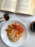 Spaghetti bumbu bbq