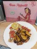 File de cod la cuptor si cartofi la airfryer
