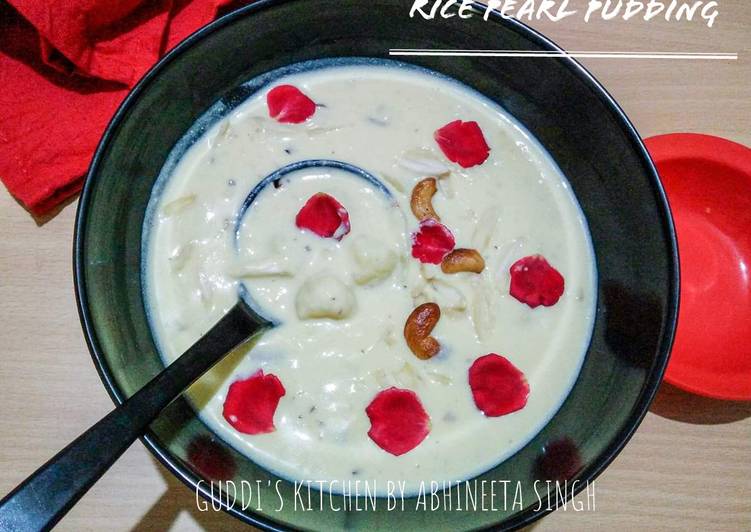 Rice pearl pudding