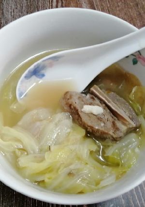 肉骨茶佐高麗菜 的食譜成品照片