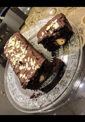 Une photo de Cake chocolat amande poire 🍐🍫