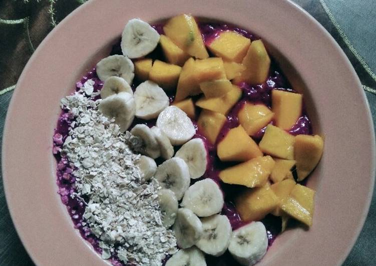 Cara Gampang Membuat Red smoothies bowl healthy, Menggugah Selera