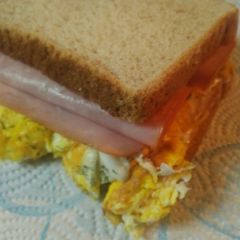 A picture of Dill Eggs and Ham Sandwich.