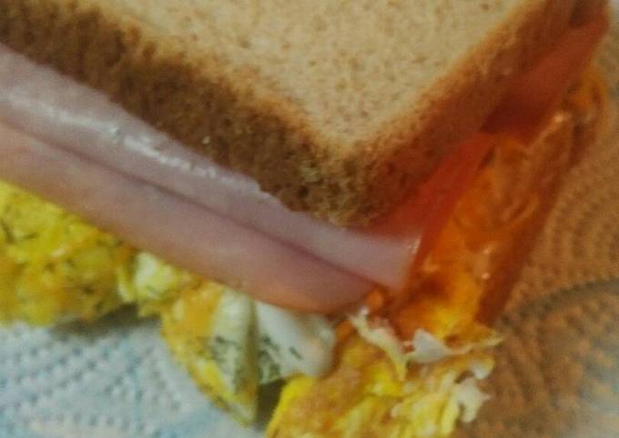 Dill Eggs and Ham Sandwich