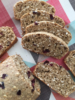 Una foto de Budín de avena y arándanos