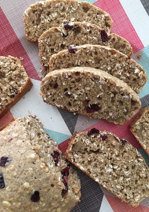 Una foto de Budín de avena y arándanos