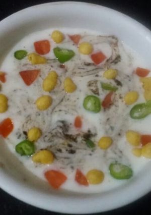 A picture of Vegetable Boondi Raita.