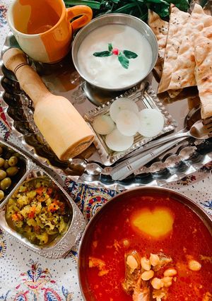 عکسی از دستور آبگوشت دیزی سنتی چرب و لعاب دار👌(با زودپز و بدون زودپز)